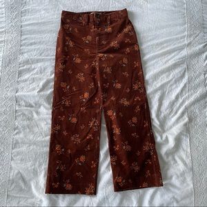 Madewell Corduroy Crop Wide Leg Pant